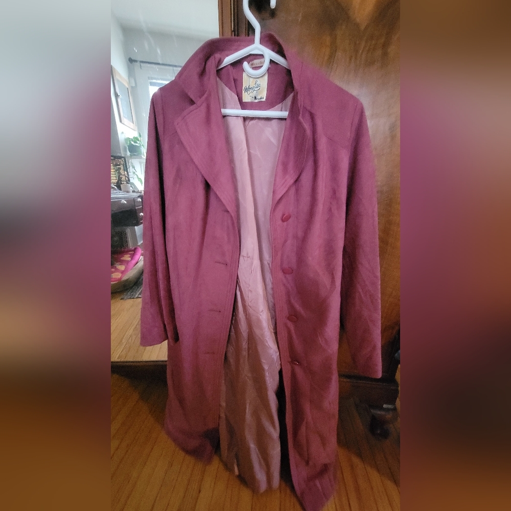 Vintage Mauve Trench Coat